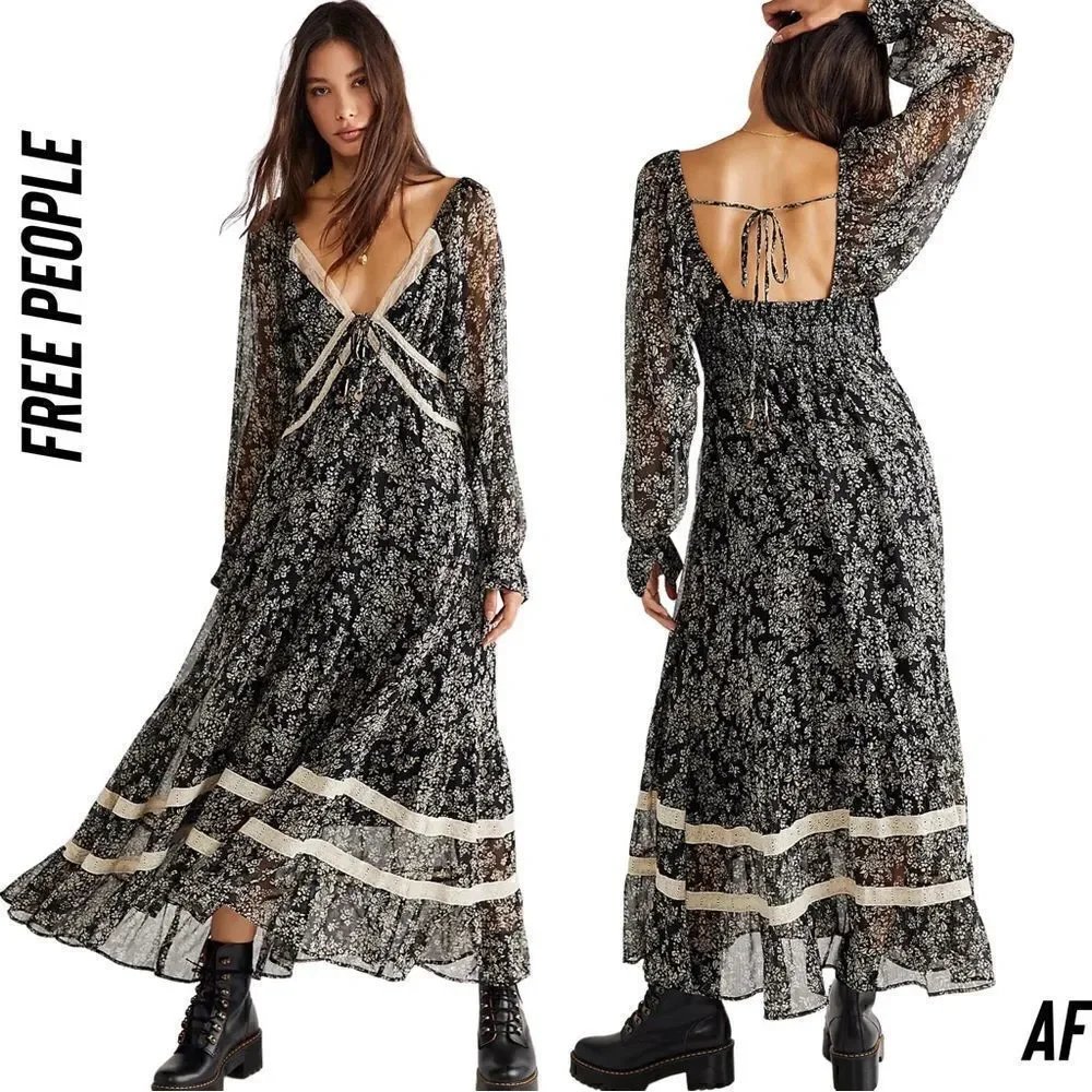 FREE PEOPLE CALLOWAY MAXI DRESS NWT